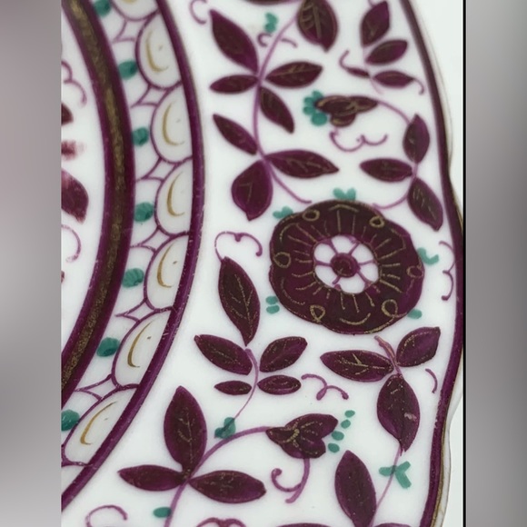 Royal Vienna Floral Soup Plate  1744-1749 ? Bindenschild Red Shield Antique - Picture 8 of 11